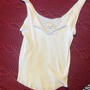 Urban outfitters urban renewal White Ribbed Tank Top